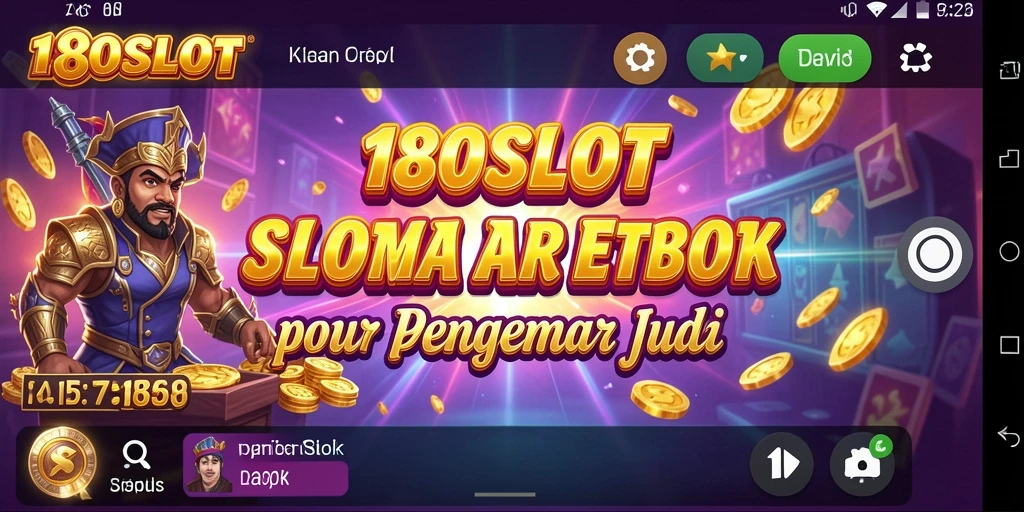 Tampilan atraktif gameplay slot 180SLOT yang mendebarkan.