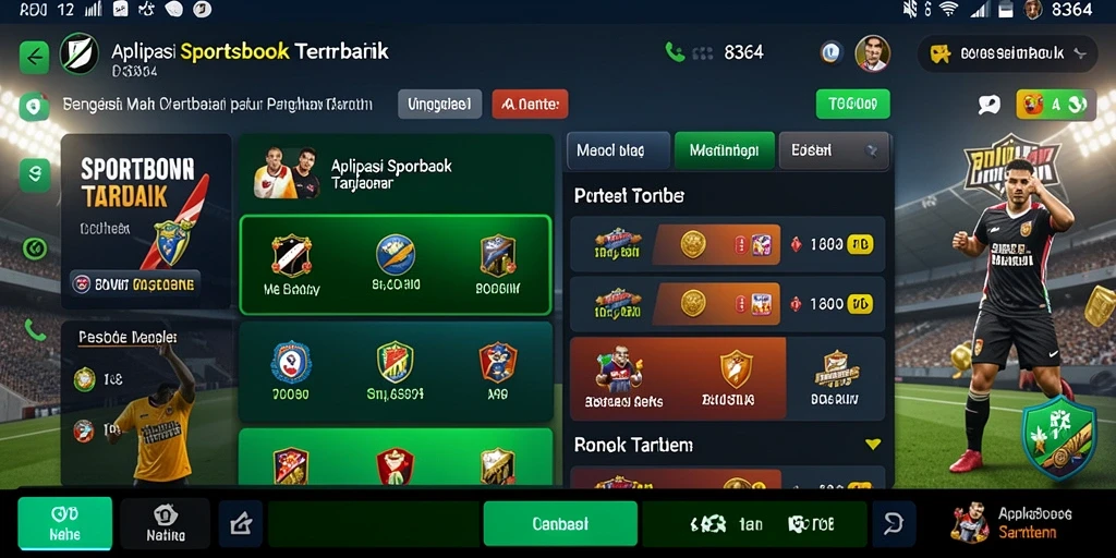 Screenshot utama 8364 menampilkan gameplay interaktif sportsbook.