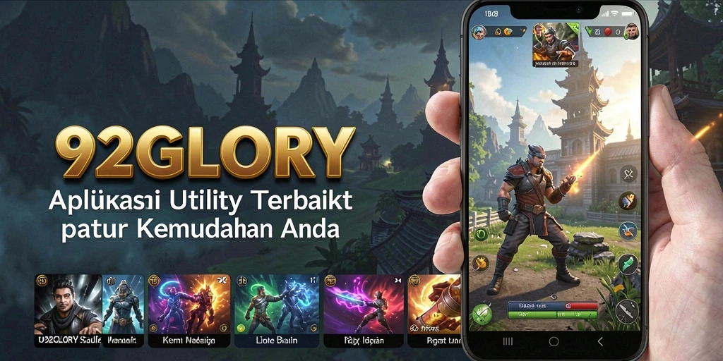 Tampilan antarmuka pengguna 92GLORY yang sederhana dan intuitif.