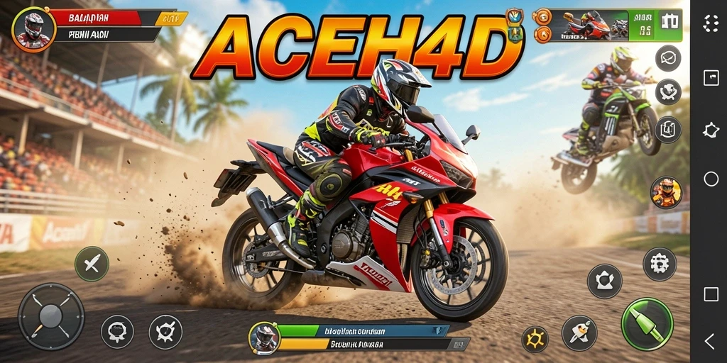 Tampilan mendebarkan dari balapan motor di ACEH4D.
