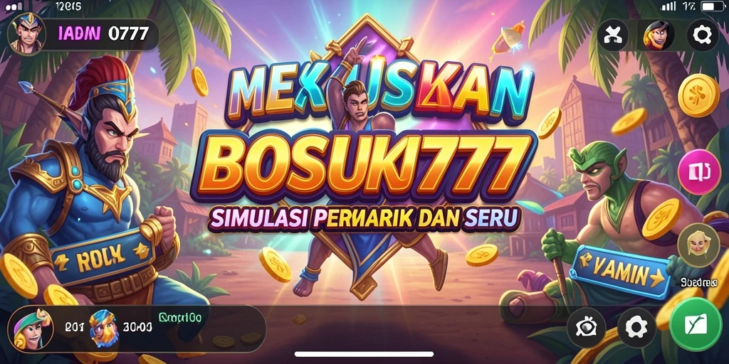 Tampilan utama dari gameplay BOSKU777 yang memikat dan interaktif.