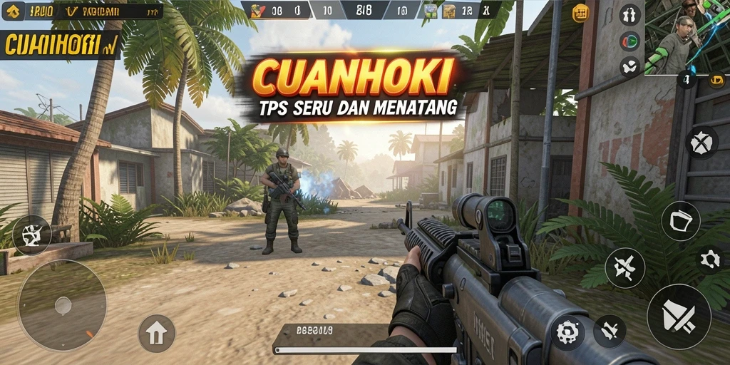 Tampilan gameplay CUANHOKI yang mendebarkan dan penuh aksi.