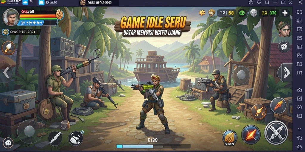 Screenshot utama GG368 menampilkan gameplay Idle yang menarik dan menyenangkan.