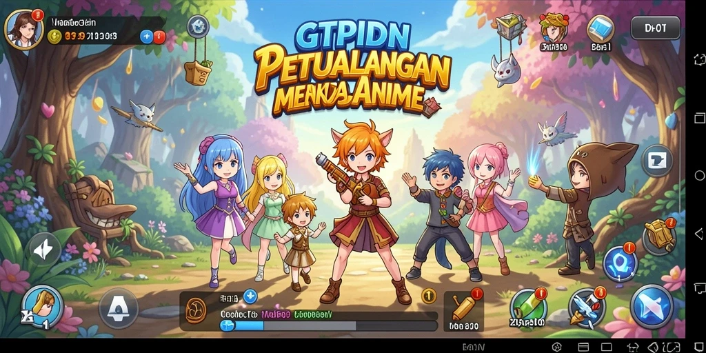 Gameplay menakjubkan di GTPIDN dengan karakter anime.