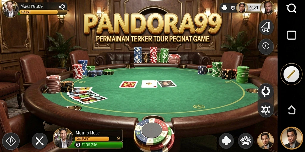 Tampilan gameplay PANDORA99 menampilkan aksi seru permainan poker.