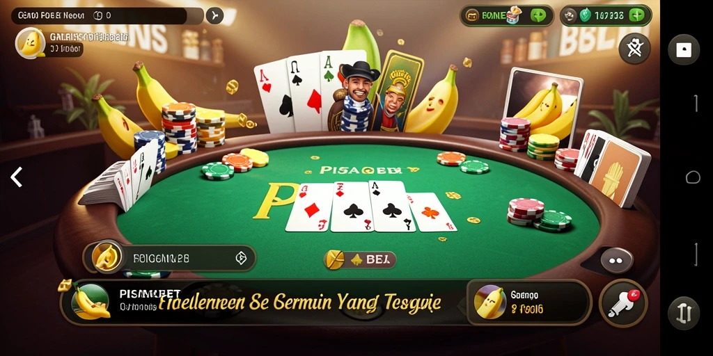 Screenshot PISANGBET menampilkan pemain sedang berkompetisi dalam permainan poker.