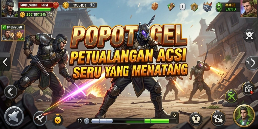 Tampilan aksi seru dari gameplay POPOTOGEL yang mendebarkan.