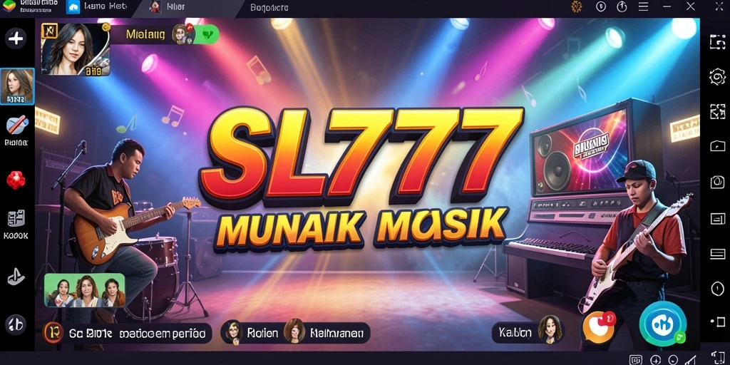 Tampilan gameplay seru di SL777 dengan berbagai lagu musik.