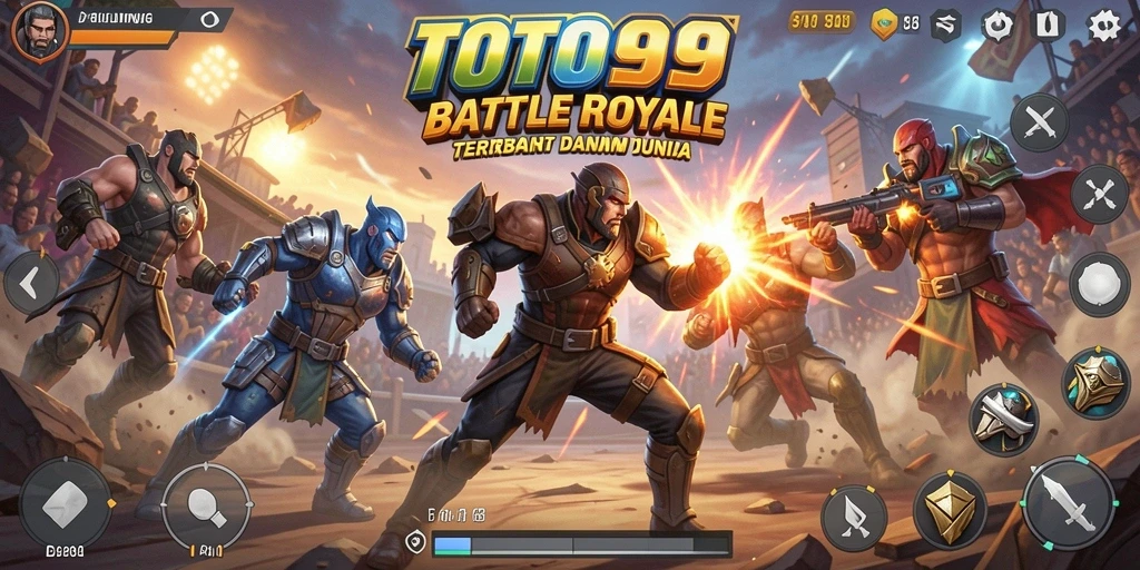 Tampilan gameplay seru TOTO99 dalam pertarungan Battle Royale.