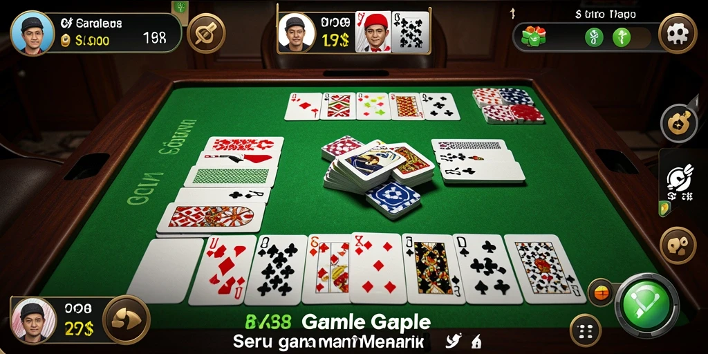 Tampilan gameplay Gaple yang seru dan interaktif.