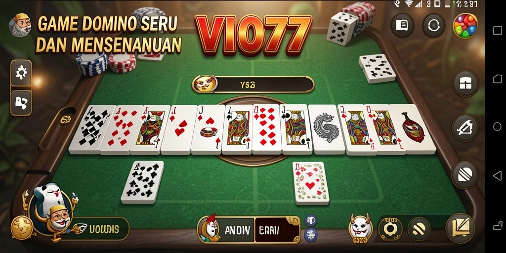 Tampilan gameplay VIO77 yang seru dan interaktif saat bermain Domino.
