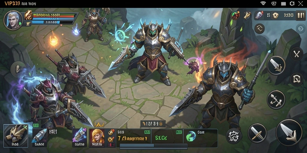 Screenshot menampilkan aksi pertempuran strategis di VIP333.