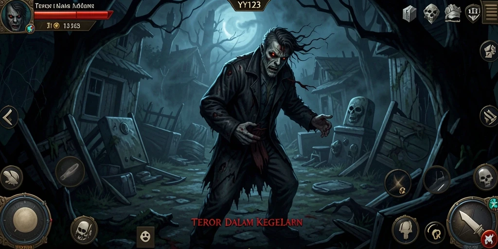 Gameplay menegangkan dalam suasana gelap dan mencekam.